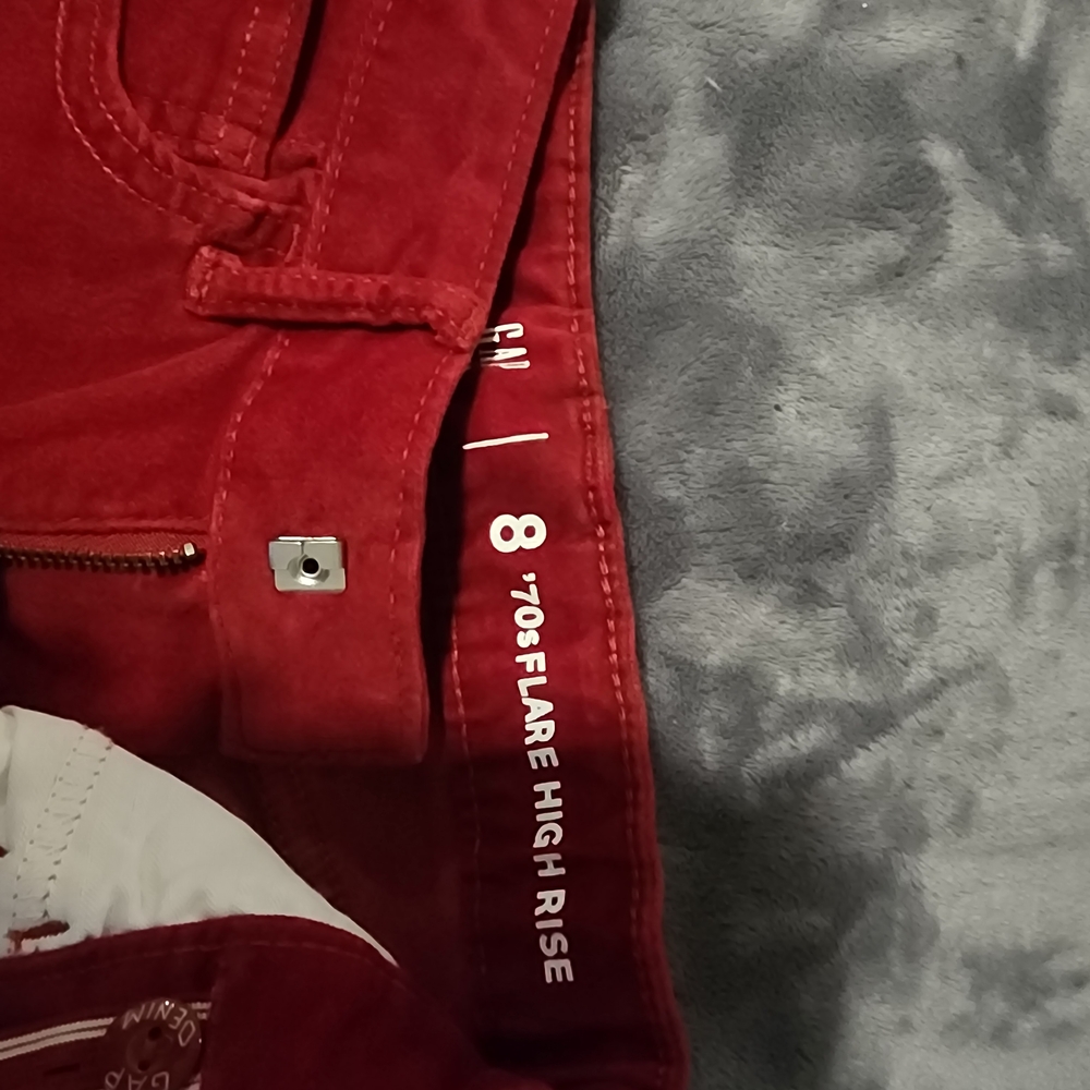 GAP Kids Red Flare High Rise Jeans